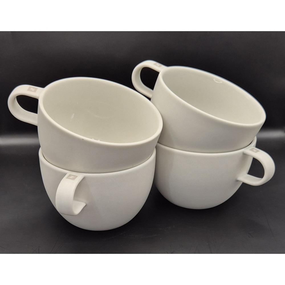 Nespresso Barista Collection Cappuccino Mug Light Gray Minimalist Set Of 4